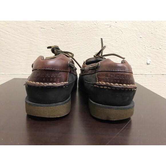 Sperry Top Sider Men  lace up black and brown leather Boat shoes  SZ 7M main image 8